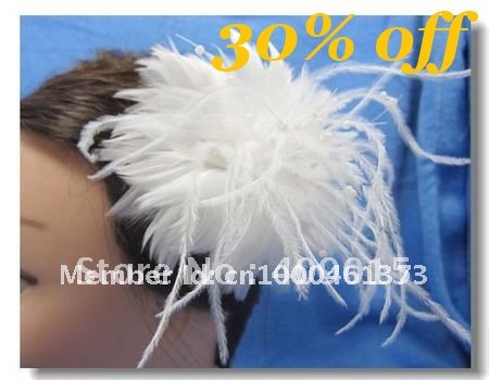 stunning white feather bridal headpiece in wedding partydelicate fascinator