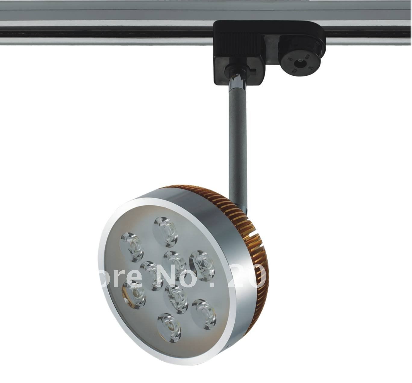 Free shipping 9*1W  102.5*54mm 540lm  single-head tracking lamp  silver/gold/black  body  wiredrawing/highlight+CE&ROHS