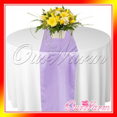 Free Shipping 5 Pieces Lavender Lilac Light Purple 12x108 Satin Table 