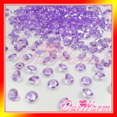  Light Purple Diamond Confetti 65mm 1CT Wedding Party Table Decoration 