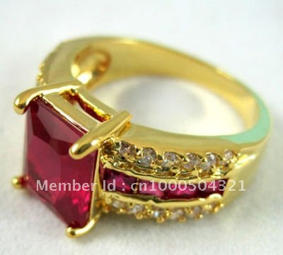 Natural 5 12ct Ruby In 14k Solid Yellow Gold Ring diamand Rings