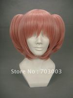 Freeshipping Magical Girl Pink Cosplay Wigs with tail