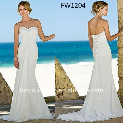  Made FW1204 Sleeveless Floor Length Chiffon Grecian Wedding Dresses