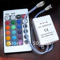 LED controller 24-key Wireless RGB LED Light Bulb Infrared IR Remote Controller (1*CR2025)+(DC 12V)