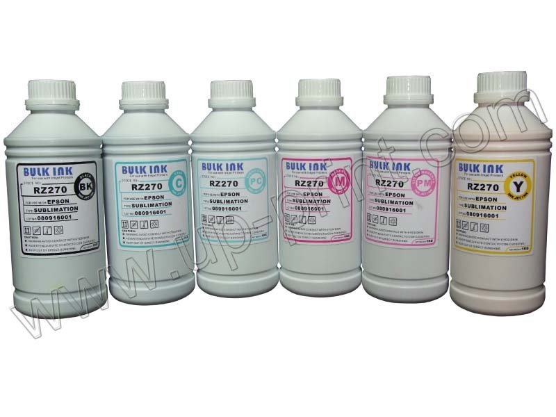 6x500ml high quality dye sublimation ink for R1400 ink cartridges number t0791-t0796