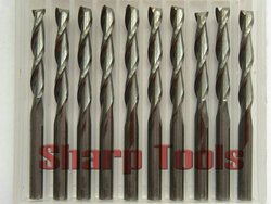 10 pcs 3.175*22mm 2 flautas carbide moinho espiral cortador de madeira cnc router bits ferramentas de corte para a máquina cnc gravura frete grátis
