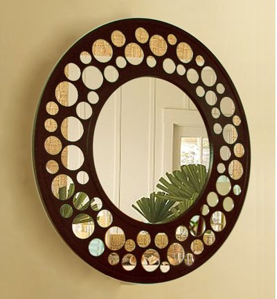 Wall Decor  Living Room on Living Room Wall Mirror Decor Glass Wall Mirror Wooden Elegant Wall