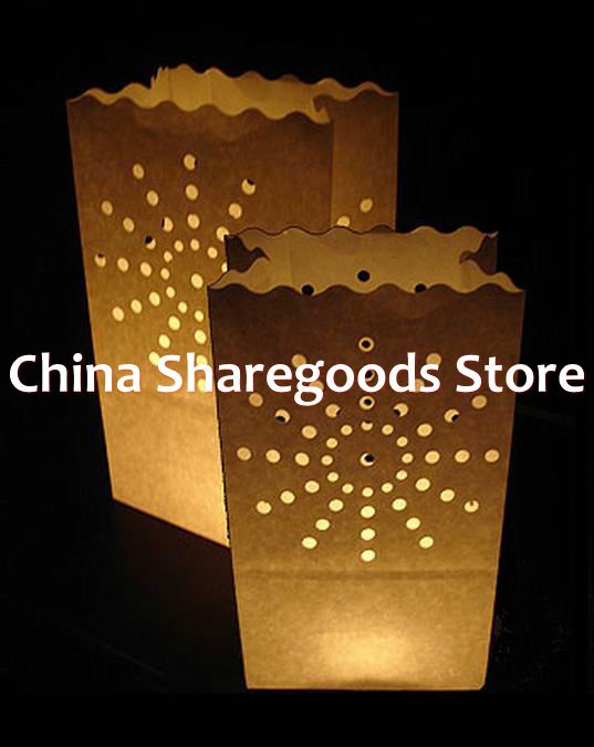 1200pcs carton Fedex free shipping Fire resistant paper candle bags 