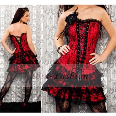 Sexy Lingerie Online on Lace Up Gothic Strapless Corset Tutu Skirt Sexy Lingerie Free Ship