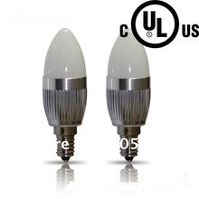 UL listed E14 base AC85 265V 3w Cree led candle light indoor lamp promotion 10pcs lot