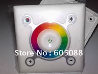 Christmas Promotion! wall mounted rgb touch dimming led controller for kinds of DC 12/24V rgb led luminaires,DHL free shipping