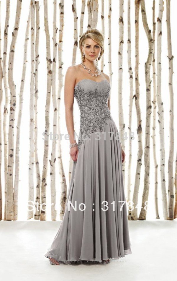 Beautiful silver bridesmaid dresses