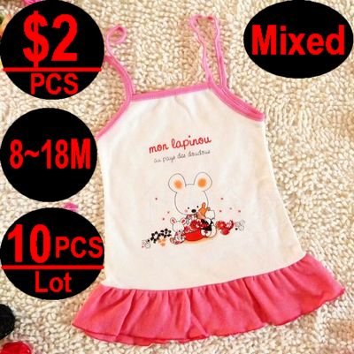 Dresses  on Wholesale Retail 18pcs Lot Baby Dresses Girls Dresses Summer Wear