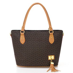 free shipping tassel fashion lady commuter shoulder leather handbag