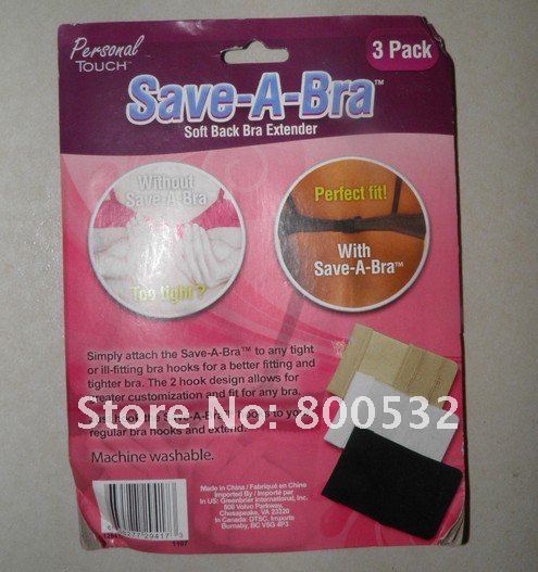 Personal Touch Save-A-Bra soft Back Bra Extender Attaches Easily To Any Bra 100pack(1pack=3pcs) EMS free shipping