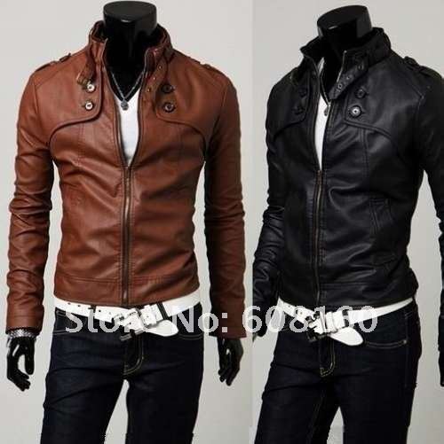 Cheap-Stand-up-Collar-PU-leather-Brown-Men-s-Jackets-rider-jackets-for-man-Slim-Fit.jpg