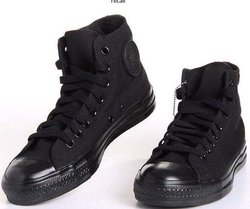 2011 neue ankunft voller schwarz hohe schuhe männer leinwand/dame mode schuhe leinwand