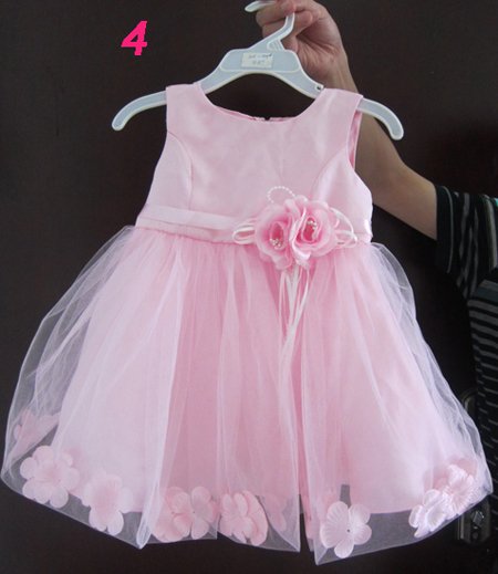 Free Shipping 6pcs Baby Girls Dress Baby Holiday Dress Flower Girl Wedding