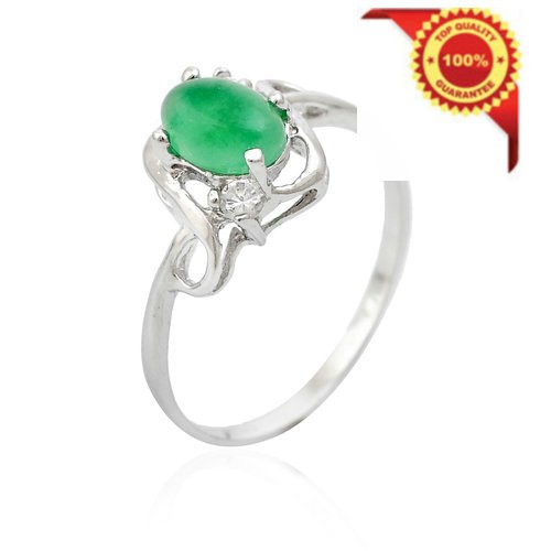 New Arrival Sterling Silver 925 Wedding Rings For HerFine Real Jade Ring 