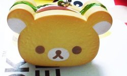 Cute Hamburger Bear Squishy Charm/Cartoon mobile phone strap/Handbag MP3/MP4 Pendant/keychain/Gifts(China (Mainland))