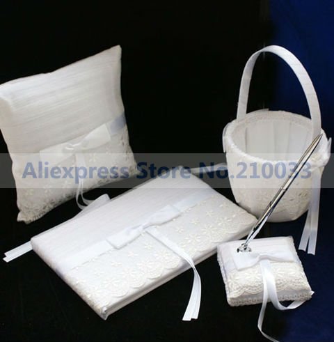 Free Shipping White Satin Lace Ribbon Wedding Ceremony Accessories Colour