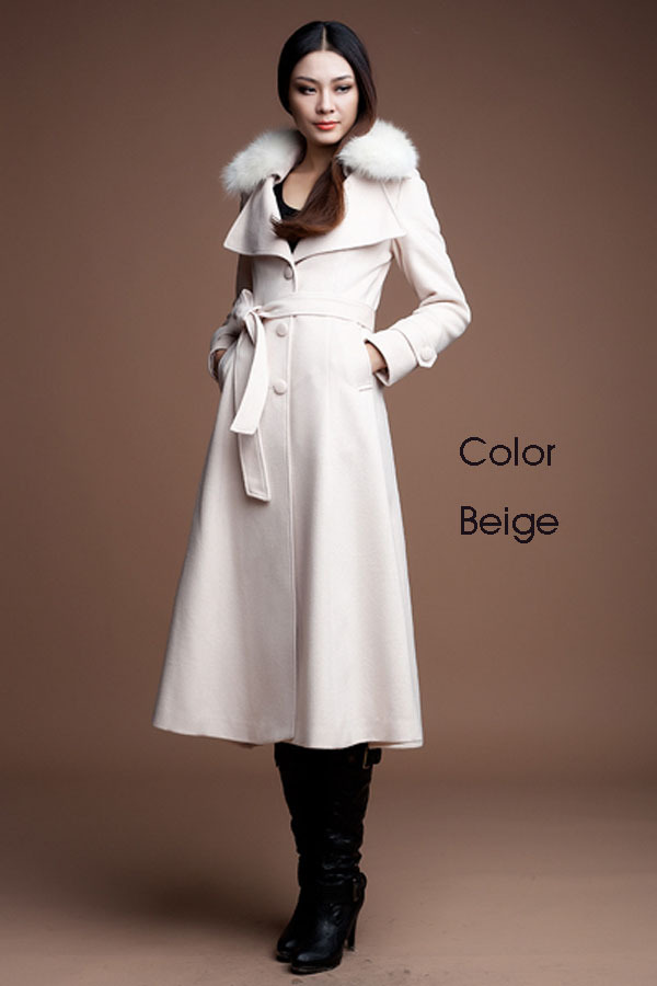 Hot 2017 Winter Coat Women Long Cashmere Overcoats Trench