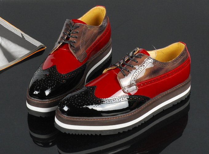 men's shoesflat genuine leather patent shoescasual men's shoeslaceup