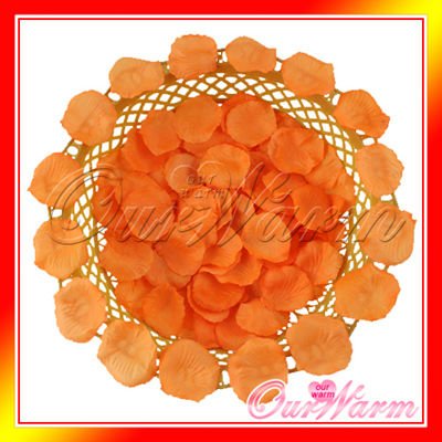 Silk Flower Petals on Free Shipping 100 Pieces Orange Silk Rose Petals Flower Used Directly