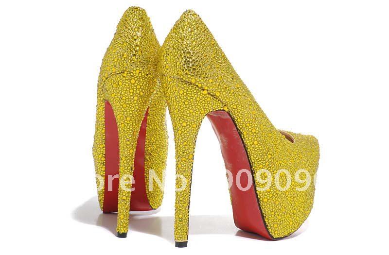 2012 brand new fashion free shipping Crystal wedding shoes platform high 