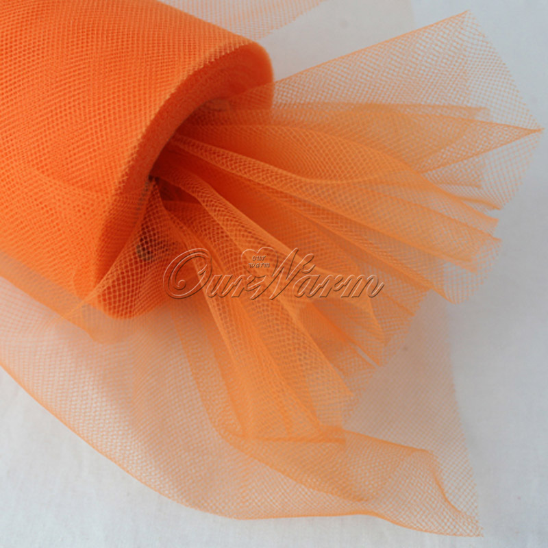 Free Shipping Brand New Orange Tulle Roll Spool 6x25YD Tutu Wedding Party