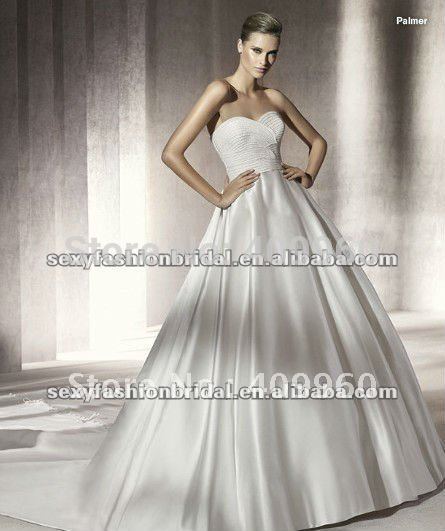 2012 classic style sweetheart regular pleated ball gown wedding dresses 