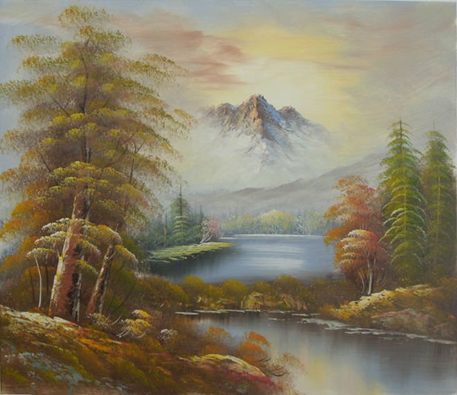 Natural scenery canvas oil paintings on sale,home/hotel decoration ...