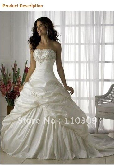 Free shipping best selling lace strapless bridal wedding dresses 2012 custom