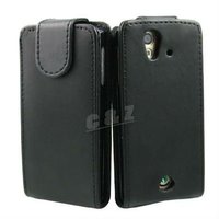 Leather Case For Sony Ericsson Xperia ray ST18i,100pcs/lot ,High quality,Freeshipping