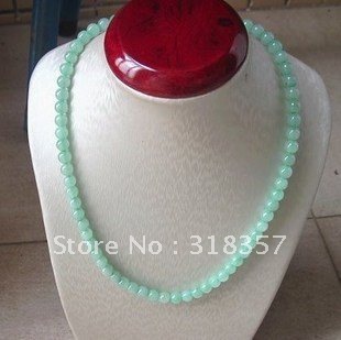 A new ice ShuiLu jade bead necklace jadeite jade(China (Mainland))