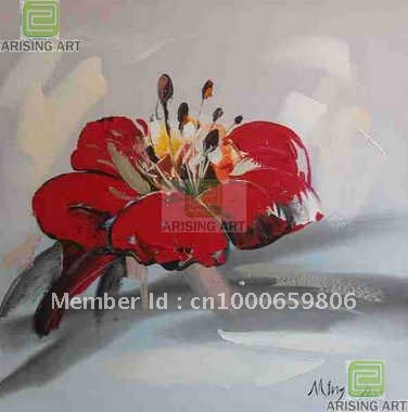 Wall  Canvas on Good Quality Decorative Contemporary Flowers Oil Paintings On Canvas