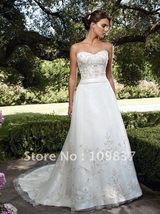  Tulle Lace Garden Wedding Dresses Cheap Formal Wedding Dresses W08