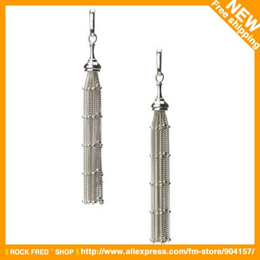 Sterling silver jewelryCheap accessoriesThe ear hookTassel earrings