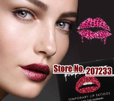 women's stunning violent lips Lip Tattoo Lip Sticker Temporary Lip 
