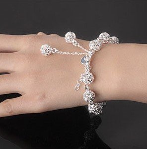 -925-sterling-silver-Nice-lady-ball-bracelet-925-silver-bracelet-Good ...