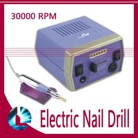 Free DHL EMS Shipping Vibration Electric Nail Art Polishing Machine Drill File with Foot  Pedal+36 Bits+100 Sand Bands 110V/220V