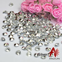 Free Shipping 20000pcs/lot 4.5mm Silver Diamond Confetti Wedding Table Scatter 1/3CT