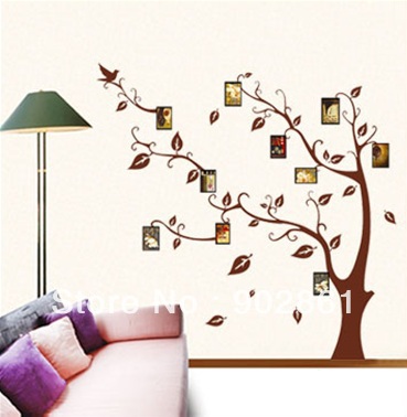 Tree Wall  on Removable Brown Photo Tree New Family Memory Art Mural Wall Sticker