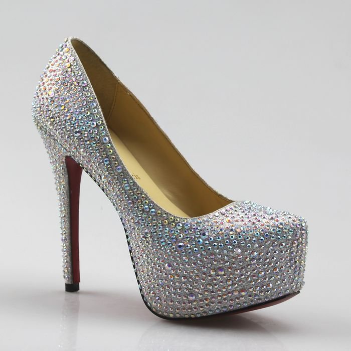 Latest 14cm heels women high heels crystal suede heels wedding shoes low 