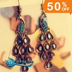 Min ordem 12$ moda jóias vintage prancing pavão multi lantejoulas brincos de penas com ajuste de cristal strass& es0028
