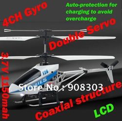 Trasporto libero dell'aria, MJX F28 F628, 42cm 4 mosca del lato dell'elicottero della Manica RC con la girobussola, regolatore della ripresa esterna dell'affissione a cristalli liquidi