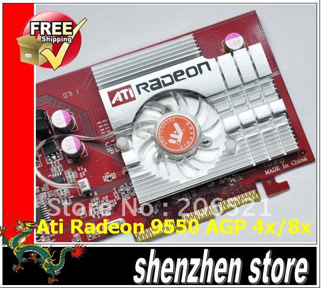 ATI Radeon 9550 AGP 256MB card agp 4x/8x Free Shipping Airmail