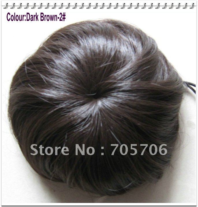 Free Shipping Fashion Hair Bun Chignon Extensions Hairpiece Wig Wedding Bun