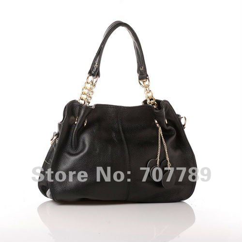 2015 solid bag mediumgenuine leather dress zipper totes femininas genuine lether new style women handbags tote