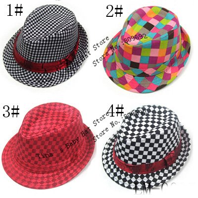 Jazz Clothes  Girls on Girls Floral Fedora Hat Child Cowboy Cap Baby Fedoras Kids Denim Jazz